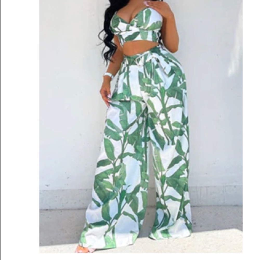 Tropical pant set